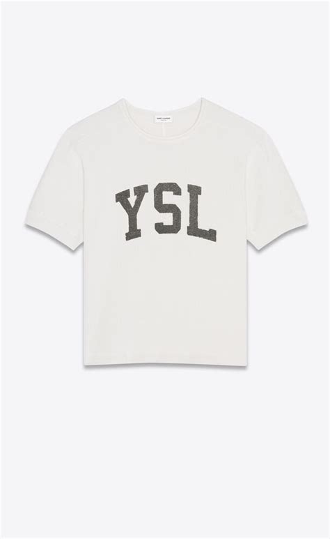 white ysl tee|ysl t shirt vintage.